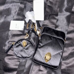 NWT Kurt Geiger Elegant Black Quilted Crossbody